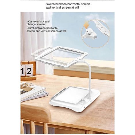 Vergrößerungslampe, freihändige Schwanenhals-Vergrößerungslampe, weiß