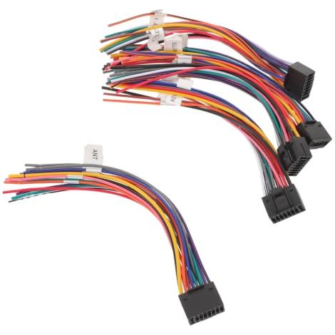 Pièces Adaptateur de Câblage de Faisceau Radio, Faisceau de Réparation D'autoradio 16 Broches, Plastique et Alliage, pour Installation de Stéréo Véhicule, Remplacement de (1/5)