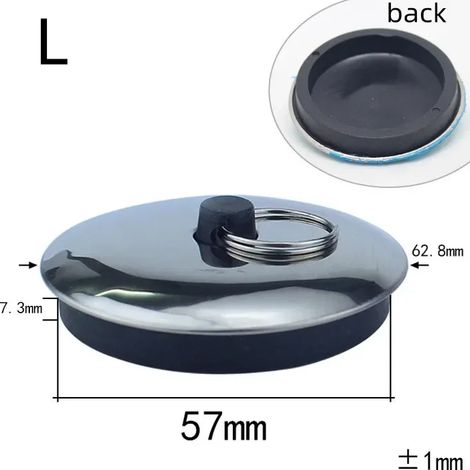 (L-empty)1pcs Universal Rubber Sink Plug Drain Stopper With Ring Kitchen Sink Strainer Mop pool Sink Floor Drain Plug Bathroom Fixture (1/4)