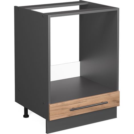 Meuble pour four Fame-Line, Chêne de force doré, 60 cm sans plan de travail, Vicco