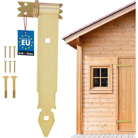 KOTARBAU® Cerniera a fascia 300 mm in acciaio zincato oro per porte da garage, persiane e gazebo
