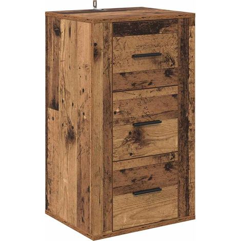 Buffet,Bahut,Meuble de Rangement Bois ancien 40 x 33 x 70 cm Bois d'ingénierie CFW94781 (1/5)