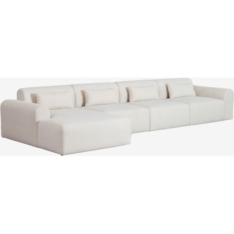 SKLUM Modulares Sofa mit linker Chaiselongue, 4-teilig, in Schaffell Borjan                                   