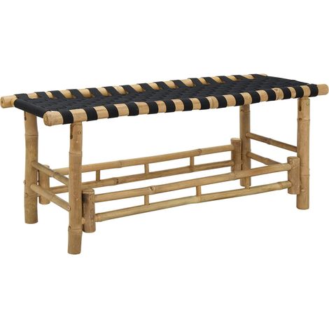 vidaXL Garden Bench 110 x 38 x 40 cm Bamboo Natural Rectangular (1/3)