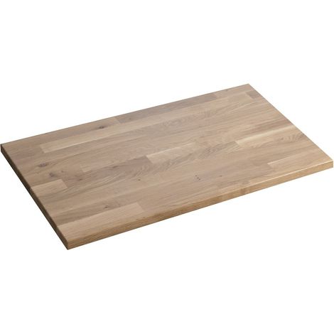 Plan de travail WOODY 756x28x463mm, Chêne massif naturel (1/5)