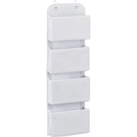 Organizer da appendere multifunzionale 104 x 31 x 10 cm 4 scomparti pratico design moderno in feltro grigio 130009809