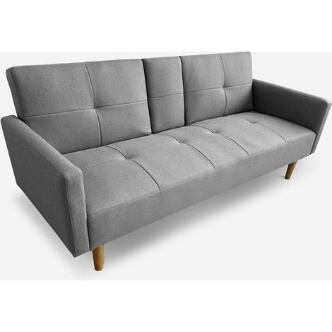Schlafsofa 2-Sitzer nordischer Stil mit Armlehne Getränkehalter Donum