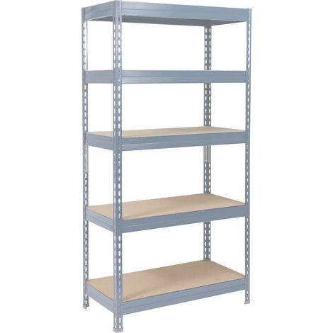 Étagère métallique 200 x 90 x 60 cm, Galvanisé, Capacité de charge, 875 kg