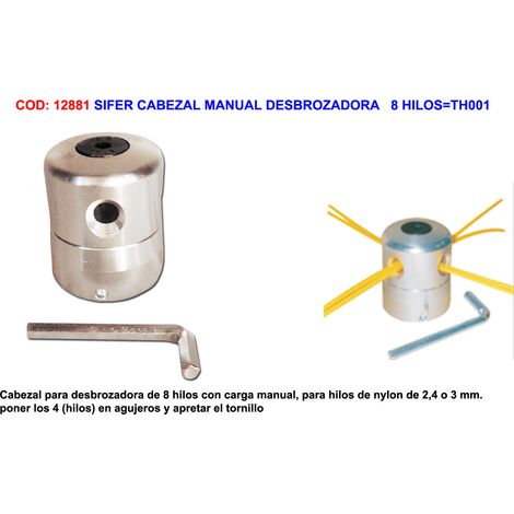 SIFER Testina Manuale in Metallo per Decespugliatore a 8 Fili TH001(0439)