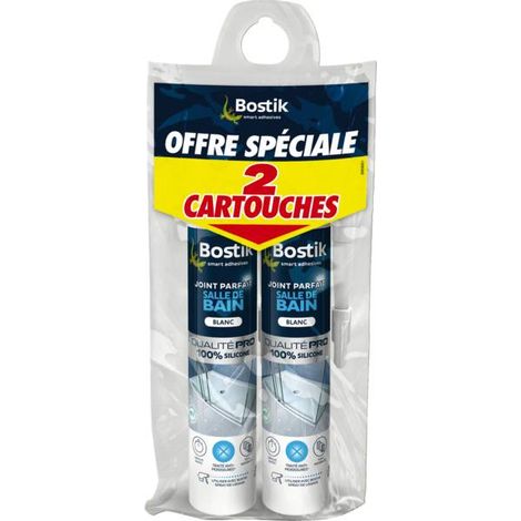 Mastic per giunti perfetti per il bagno bianco - Confezione da 2 cartucce