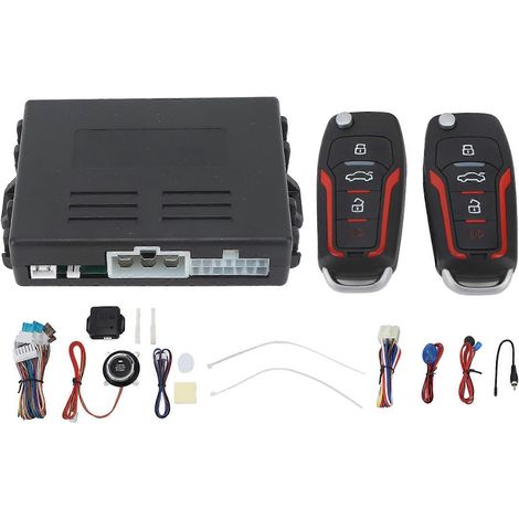 Auto-Sicherheitsalarmanlage DC12V Diebstahlschutz 1-Knopf-Start schlüsselloses Zugangssystem Kit Universal für Autos (1/5)