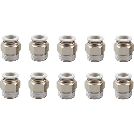 Connecteur Rapide d'air raccords Pneumatiques Rapides Dia LEMROE 10pcs 4mm(Blanc PT1/4) (1/5)