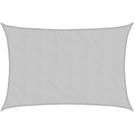 Voile d'ombrage gris clair 2,5 x 2 mètres, 100 % polyester Oxford (1/5)