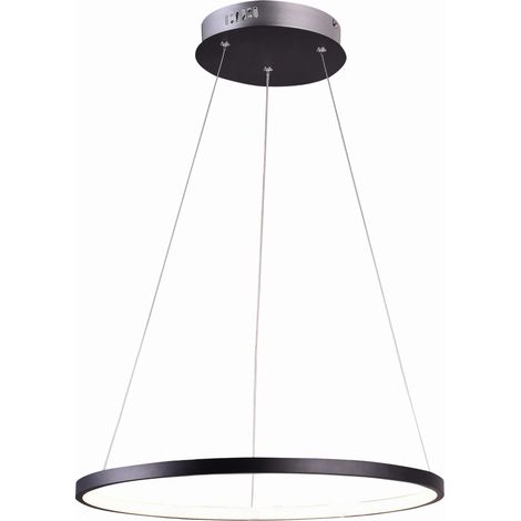 Suspension LED Candellux Lune Ø29 cm noire alu 18W (1/2)