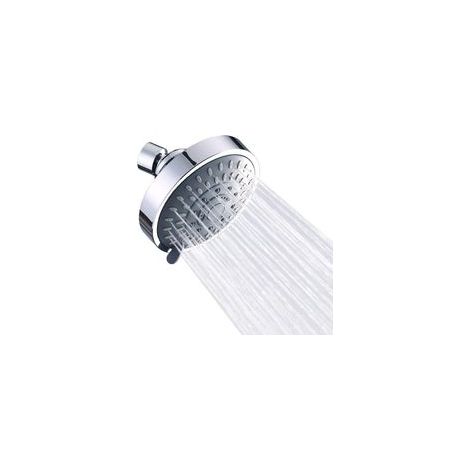 10,9CM Pomme de Douche Fixe Haute Pression, Pommeau Douche Pluie à Économie d'eau Ajustable 5 Réglages pour Salle de Bain SPA Détente, 2,5 GPM (1/5)