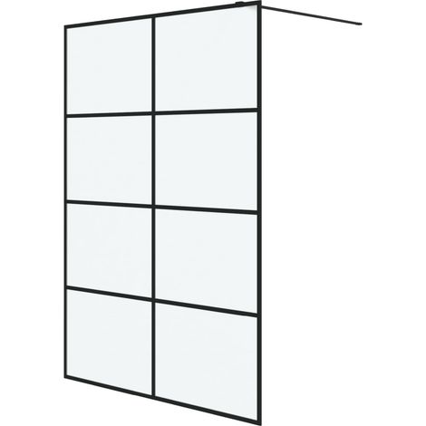 Maison Exclusive - Parete Doccia Walk in Nera 140x195 cm Vetro Smerigliato ESG