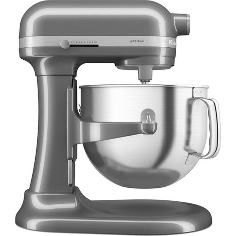 KitchenAid Artisan 5KSM70SHX Küchenmaschine, 6,6 l, Farbe: Silbergrau (1/3)
