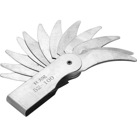 Jauge de rayon de congé en acier inoxydable, outil de mesure concave/convexe externe/interne (R52-100MM) (1/5)