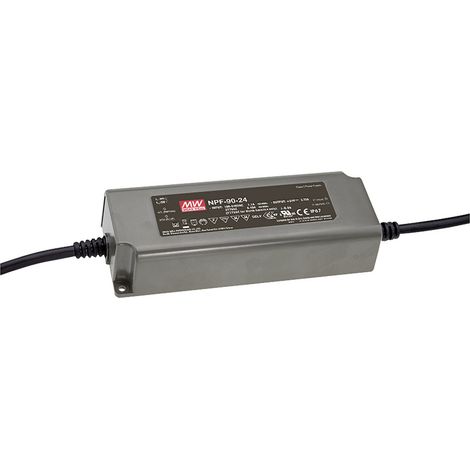 MW Mean Well NPF-90-24 LED-Treiber, LED-Trafo  Konstantspannung, Konstantstrom 90 W 3.75 A 14.4 - 24