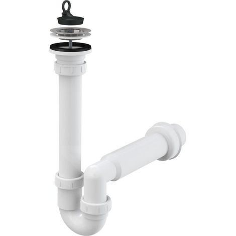 Siphon pour évier de cuisine, crépine en acier inoxydable DN70 (1/2)