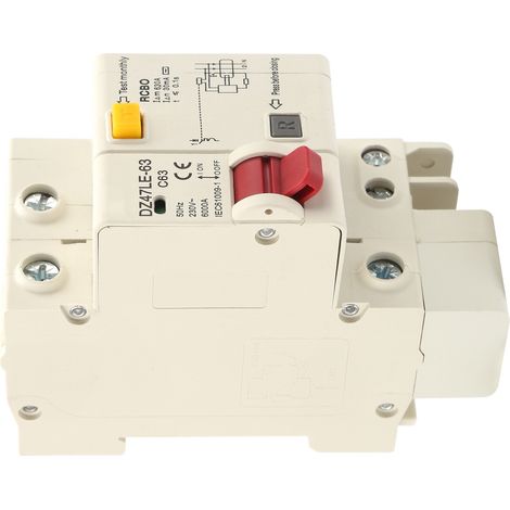 DZ47LE63 Disjoncteur Différentiel 1P+N pour Installation Électrique Résidentielle (1/5)