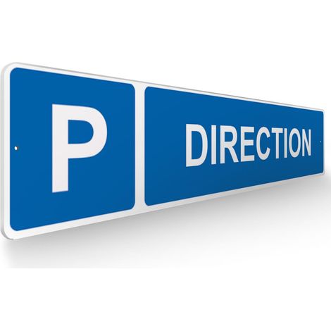 Panneau de signalisation pour parking · Stationnement réservé à la direction  -  48 x 10 cm (1/5)