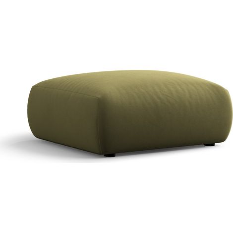 Pouf en velours vert (1/5)
