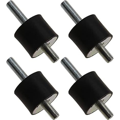 Lot de 4 M8 double mâle kit de montage antivibratoire en caoutchouc 30x25mm pour pompe de compresseur d'air amortisseur à ressort (1/5)