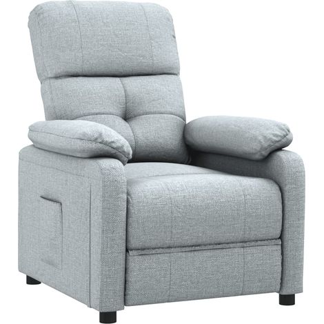 Fauteuil inclinable, Fauteuil de relaxation confort, Fauteuil Salon Confortable, Chaise pour Salon Siège élégant pour Chambre Gris clair Tissu ZSD76947 (1/5)