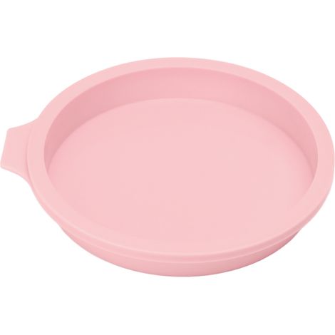 Silikonform für runde Herzkuchen, Muffinform, Backwerkzeug, wiederverwendbare Kuchenform, kleine runde rosa Form. (1/5)