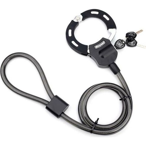 Menottes antivol – Idéal pour Les vélos, trottinettes et poussettes, Mixte Adulte, Noir, 9 Maillons