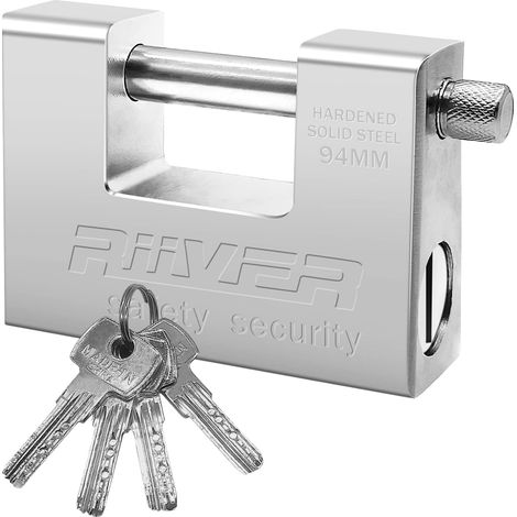 1KG Cadenas Exterieur Robuste, Cadenas Sécurité pour Conteneur avec 4 clés, Cylindre de serrure anti-perçage Convient aux conteneurs, entrepôts, motos (1/5)