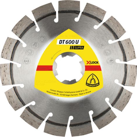 Disque diamant X-LOCK 115x222x24mm DT600U Klingspor (1/3)