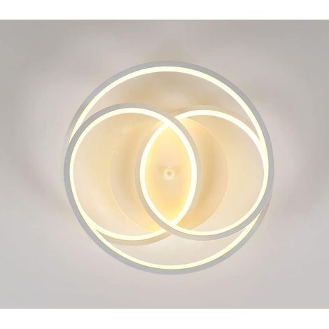 COMELY LED Ceiling Light, Modern Ceiling Light Fixture 40W 2600LM, Warm White 3000K, Creative Acrylic Ceiling Lamp, for Bedroom Balcony Kitchen Hallway, Dia 30cm [Energy Class E] (1/5)
