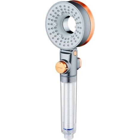Pommeau de douche filtré avec jet portatif pour le soin de la peau et des cheveux, pommeaux de douche haute pression avec filtres pour eau dure, ensemble de pommeaux de douche Hydro Jet comprenant (1/5)
