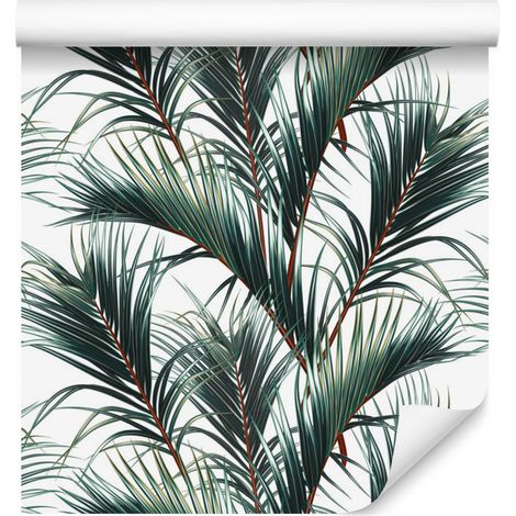 Papel pintado de hojas de palmera para salón y dormitorio, 50x1000 cm (1/5)