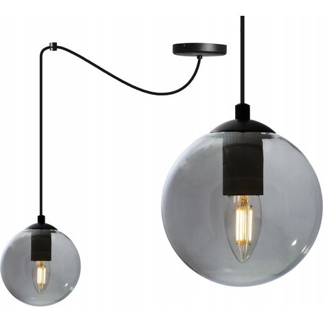 LAMPE SUSPENDU PLAFOND BOULE DE VERRE ARAIGNÉE LED (1/5)