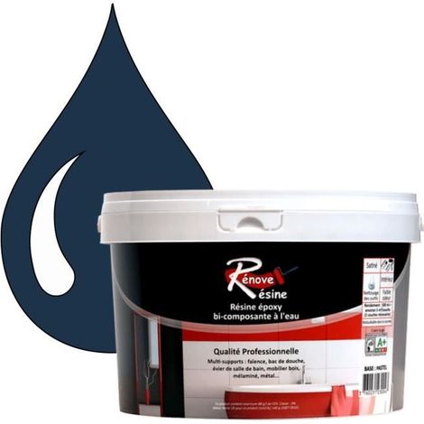 Peinture - Rénove Résine 0.5L - Bleu océan - Brillant - Multi-supports - Salle de bain (1/4)