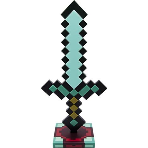 [JAMAIS UTILISÉ] Diamond sword-shaped decorative keychain, changes between 7 colors, includes a base, keychain ring, and charging cable. [Energy efficiency rating: A]