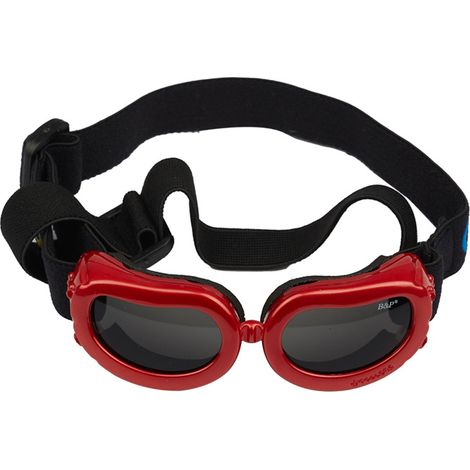 BEBUSINGOTO Lunettes de soleil pour chiens Lunettes de sécurité UV, lunettes coupe-vent et anti-buée pour chiens (rouge)