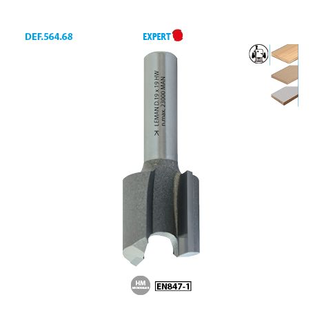 LEMAN Mèche d'affleureuse droite - 19 mm - 19 mm - 6 mm - 51 mm (1/2)