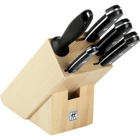 Zwilling Gourmet 36131-001-0: Set di 5 coltelli + affilacoltelli - ceppo di legno (1/5)