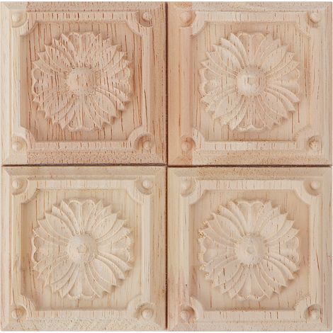 4 Décalcomanies en Bois à Carreaux pour Décor de Meubles à Peindre (Lot de 4) (1/5)