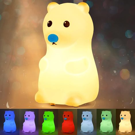 Lampe de nuit maternelle avec batterie, lampe de Table 7 couleurs, décoration de la Chambre, recharge USB (style 3) (1/5)