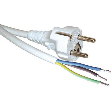 Cable de alimentación Roline blanco de 5 m CEE 7/7, 30.17.9005