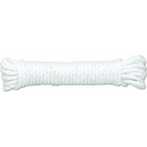 Chapuis PC6 Corda intrecciata in polipropilene - 602 kg - Diametro 6 mm - Lunghezza 15 m - Bianco
