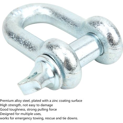 Manille de levage robuste de type arceau G210, manille à anneau UD marine, accessoire de remorquage (2T 2 pièces) (1/5)