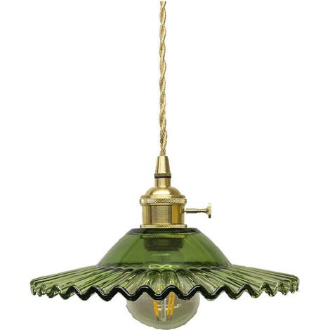 FOREHILL E27 Industrielle Vintage-Glas-Pendelleuchte Retro-Deckenleuchte Industrielle Deckenbeleuchtung Retro-Glas-Pendelleuchten Decken-Pendellampen (ve (1/5)