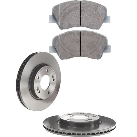 KIT FRENI ANTERIORI compatibile con HYUNDAI i30 , COUPE(GD) - DISCHI + PASTIGLIE OEM: FDB4613 / 18302 , 17948 /SOSTITUZIONE DIRETTA/BASSA POLVERE/SILENZIOSO (1/5)