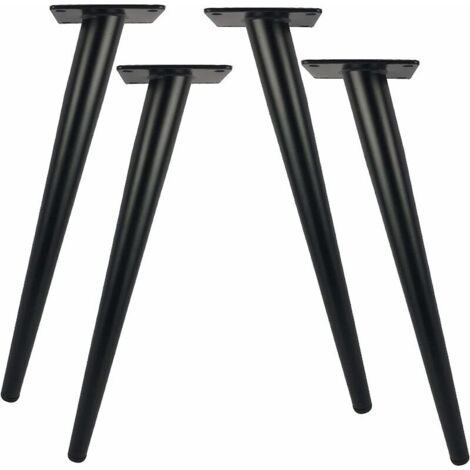 Lot de 4 pieds de table en métal de 30cm de longueur pour meubles modernes, commode, armoire, bureau, chaise ottoman, pieds de support de meubles de rechange, capacité de 800 kg (1/4)